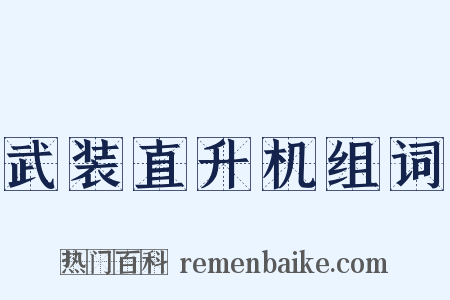 武装直升机组词是什么意思的图片